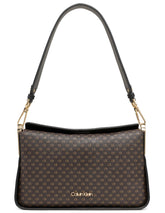 Calvin Klein Fay Shoulder Bag, Brown/Khaki/Black, One Size